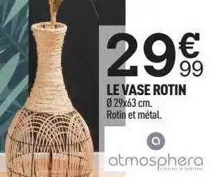 Centrakor Le vase rotin atmosphera offre