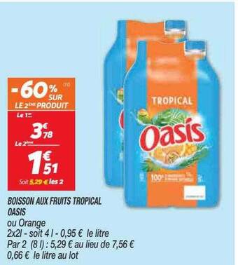 Netto Boisson aux fruits tropical oasis offre