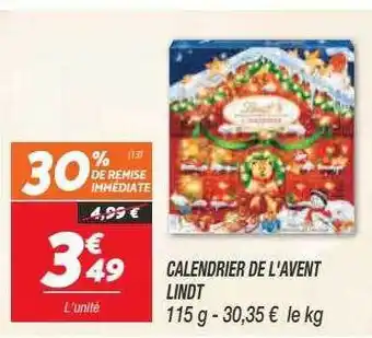 Netto Calendrier de l'avent lindt offre