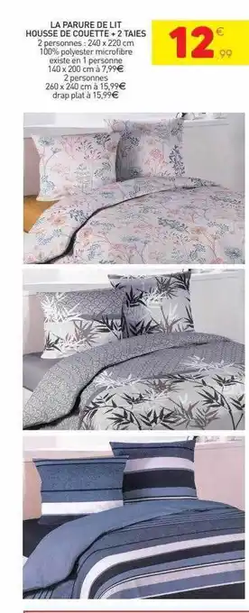 Stokomani La parure de lit housse de couette + 2 taies offre