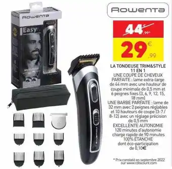 La tondeuse trim&style 11 en 1 rowenta