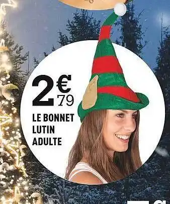 Centrakor Le bonnet lutin adulte offre