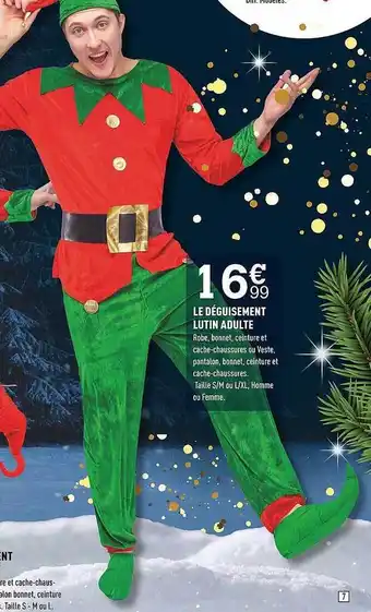 Centrakor Le déguisement lutin adulte offre