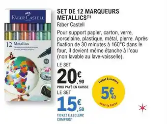 Set de 12 marqueurs metallics faber castell