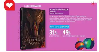 House of the dragon saison 1 warner home vidéo