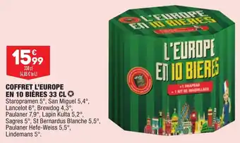 ALDI Coffret l'europe en 10 bières 33 CL offre