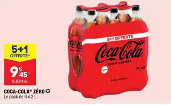 ALDI Coca-cola zéro 6 x 2 L offre
