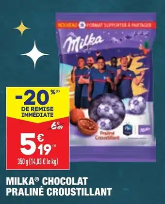 ALDI Chocolat praliné croustillant offre
