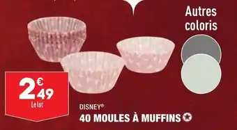 ALDI 40 moules à muffins DISNEY offre