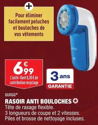 Rasoir anti bouloches QUIGG