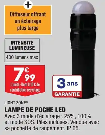 ALDI Lampe de poche led LIGHT ZONE offre