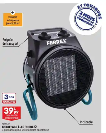ALDI Chauffage électrique FERREX offre