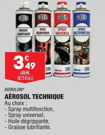 ALDI Aérosol technique AEROLON offre