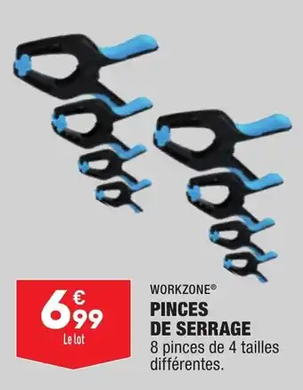 Pinces de serrage WORKZONE