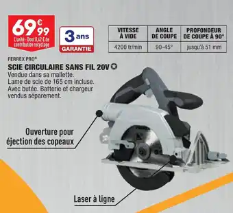 ALDI Scie circulaire sans fil 20V offre