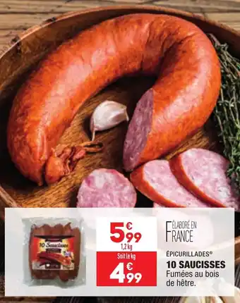 ALDI 10 saucisses EPICURILLADES offre