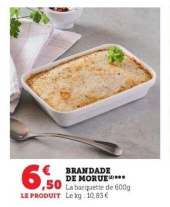 Super U Brandade de morue offre