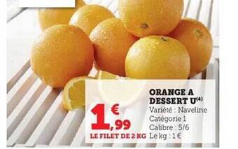 Hyper U Orange à dessert u offre