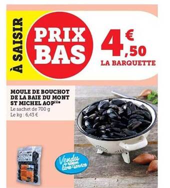 Hyper U Moule de bouchot de la baie du mont st michel aop offre