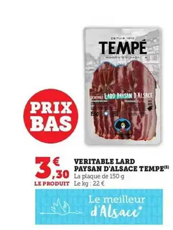 Véritable lard paysan d'alsace tempé