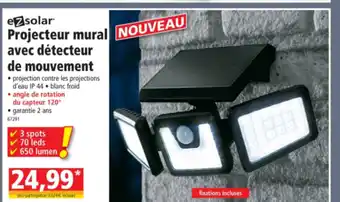 Norma Projecteur mural avec détecteur de mouvement offre