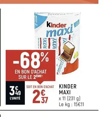 Petit Casino Kinder Maxi offre