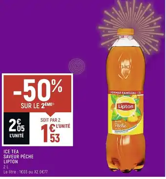 Petit Casino Ice Tea Saveur Peche Lipton offre