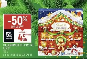 Spar Calendrier de l'Avent Lindt offre