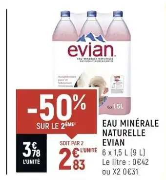 Spar Eau Minerale Naturelle Evian offre