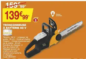 Bricomarché Tronçonneuse à Batterie 40V offre