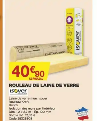 Bricomarché Rouleau de Laine de Verre offre