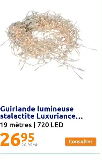 Action Guirlande Lumineuse Stalactite Luxuriance offre