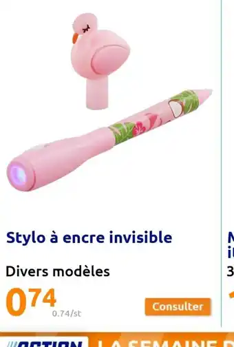 Action Stylo a Encre Invisible offre