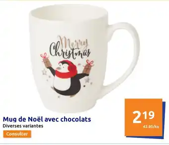 Action Mug de Noel avec Chocolats offre