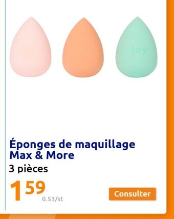 Action Eponges de maquillage Max & More offre
