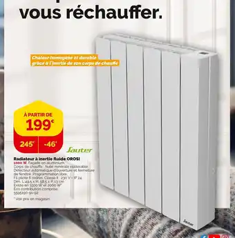 Weldom Radiateur a Inertie Fluide Orosi offre