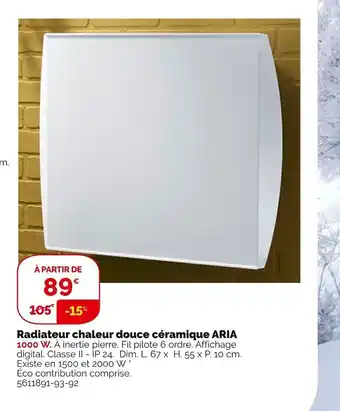Radiateur Chaleur Douce Ceramique Aria