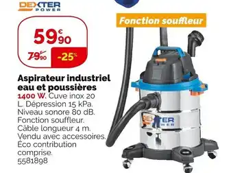 Weldom Aspirateur Industriel Eau Et Poussieres offre