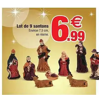 Bazarland Lot de 9 santons offre