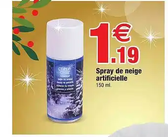 Bazarland Spray de neige artificielle offre