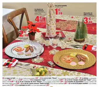 Bazarland La nappe de noël, le set de table offre