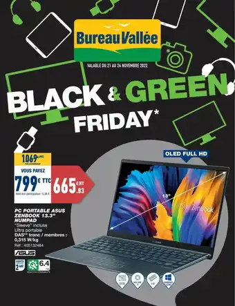 Bureau Vallée Pc portable asus zenbook 13.3 offre