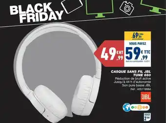 Bureau Vallée Casque sans fil jbl tune 660 offre