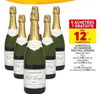 Stokomani Will hengère la bouteille de champagne brut offre