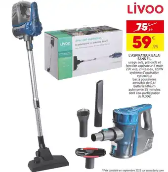 Stokomani Livoo l'aspirateur balai sans fil offre