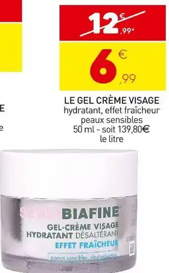 Stokomani Sensibiafine le gel crème visage offre