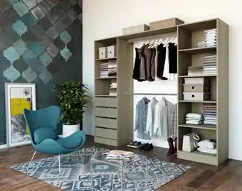 Brico Dépôt Kit dressing "qazus" décor chêne clair offre