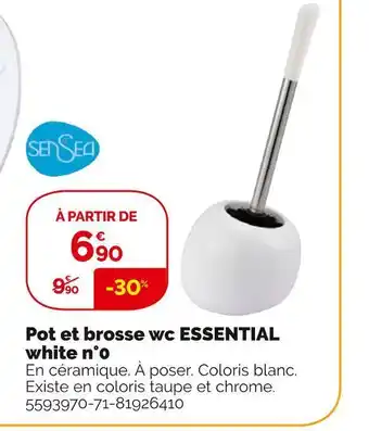 Pot et brosse wc essential white n°0