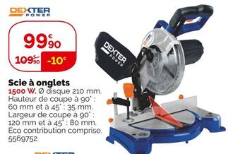 Weldom Dexter scie à onglets offre