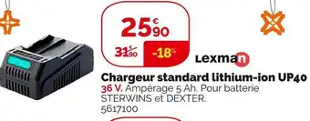 Weldom Lexman chargeur standard lithium-ion up40 offre